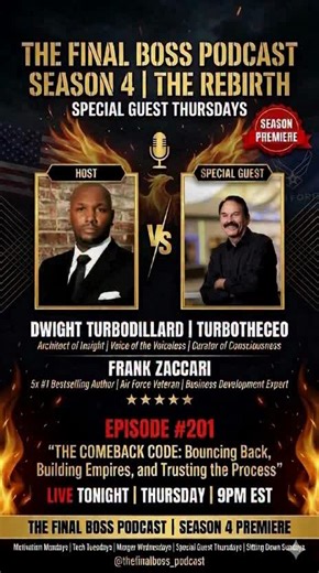 Season 4 Premiere | Special Guest Thursdays | Episode #201 🔥 SEASON 4 HAS ARRIVED. THE REBIRTH IS REAL. 🔥 Final Bosses. Warriors. Motivators. SMARTZ Nation. Tonight is not just another Thursday. Tonight is the night Season 4 of The Final Boss Podcast officially comes to LIFE. And we are opening this season with a HEAVY. 🎙️ LIVE TONIGHT | 9PM EST The Final Boss Podcast | Special Guest Thursdays | Episode #201 Season 4 | THE REBIRTH | Season Premiere 👊 Please welcome Season 4 opener Special Gu