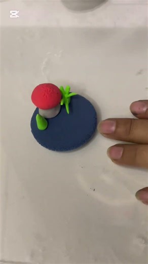 Tiny mushroom house made with clay 🍄✨#ClayArt #MushroomHouse #Handmade #DIYArt #MiniatureArt