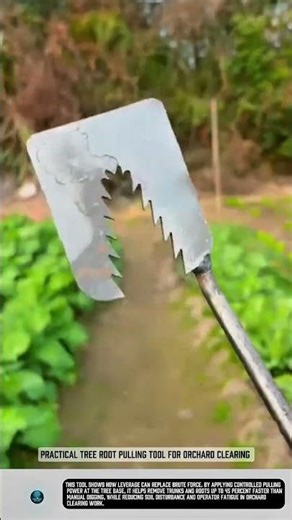Practical Tree Root Pulling Tool for Orchard Clearing #tools