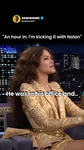 Zendaya on working with Christoper Nolan and trying not to freak out. The Odyssey.