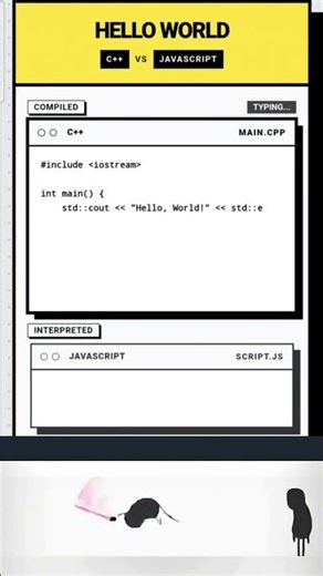 C++ vs JavaScript in 10 Seconds | Speed, Syntax & Use Cases Explained #computerscience #python