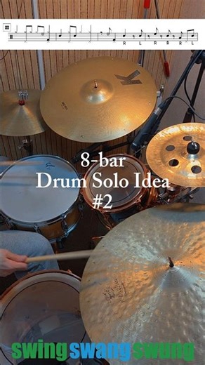 🥁 8-bar drum solo idea #drumsolo #jazzdrumming #drumshorts