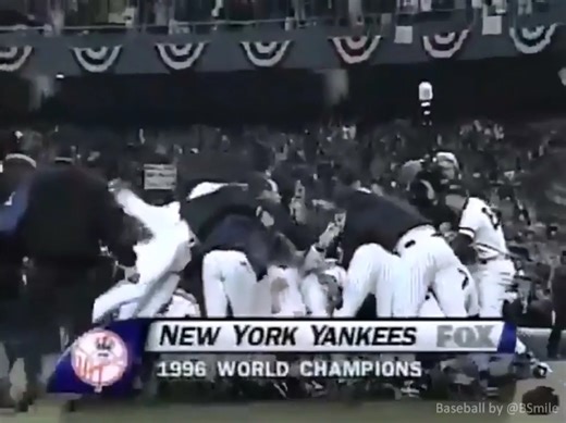 Today In 1996: The New York #Yankees win the World Series, defeating the Atlanta #Braves in six games! #MLB #Baseball #RepBX #WorldSeries #History | Baseball by BSmile