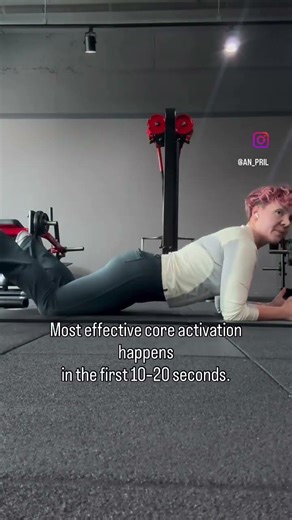 Try this instead:• 10-20 sec plank • reset• repeat.