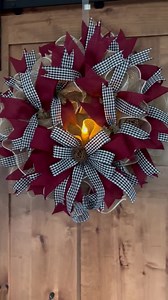 Primitive Farmhouse Wreath With Lighted Timer Candle - Etsy