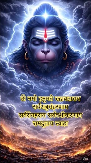 Hanuman Rudra Mantra 🔱 Protection From All Negativity | Powerful Vibration #hanumanji #hanuman