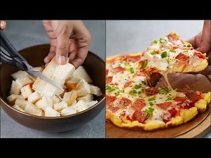 DON'T WASTE LEFTOVER BREAD, YOU CAN MAKE THIS YUMMY PAN PIZZA | BREAD PAN PIZZA RECIPE