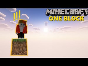 I Played Minecraft One Block for the First Time!