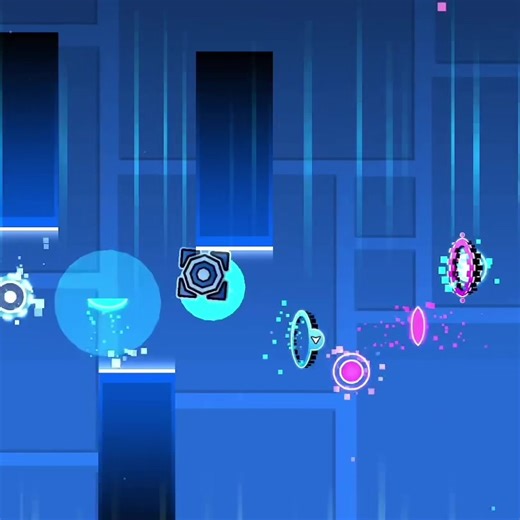 Exploring Geometry Dash Levels with Tetris Remixes