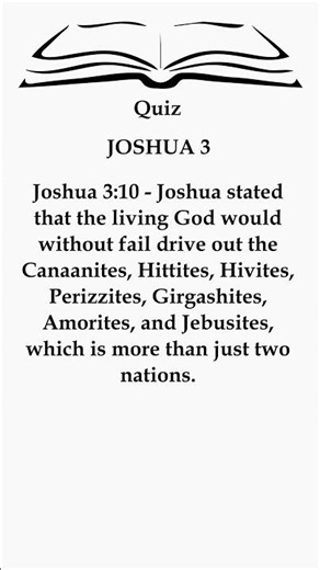 Joshua 3: God's Unstoppable Promise! 🛡️ Conquering Seven Nations! 💪