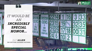 Boston Celtics talk podcast: Ray Allen has never had any of his numbers retired and says it would be a huge honor if his number ended up in the C's rafters FULL EPISODE: https://art19.com/shows/celtics-talk/episodes/b830c5dd-b159-42e9-af4b-d1ae523853ed | NBC Sports Boston