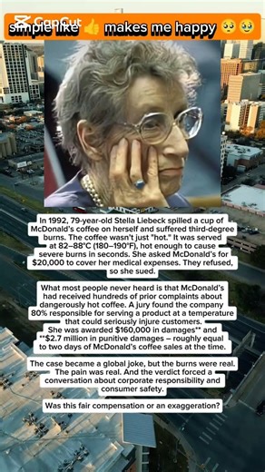 she wants a compensation.