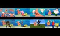 Mix of 8 videos from youtube : 8 characters beats up patrick