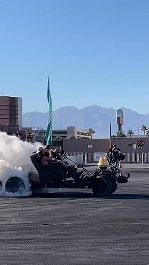 Westen Champlin does a burnout on his couch! #westenchamplin #horsepowerrodeo #automotive #cars #dragrace #sema2025 #semashow #custom | SRTLIVE