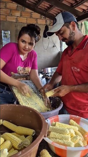Traditional Corn Processing | Village Life Cooking | Fresh Maize Preparation at Home 🌽 #villagelife