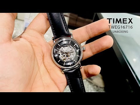 TIMEX TWEG16716 Black Dial Full Skeleton Automatic Watch | 4k Unboxing & Overview | ASMR