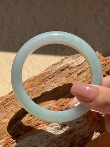 Translucent Jadeite Bangle With Soft Green Colour - Etsy