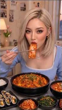 EXTREME Korean Spicy Mukbang🔥 Tteokbokki, Chicken & Kimbap!#mukbang #foodasmr #noodles #noodlelove