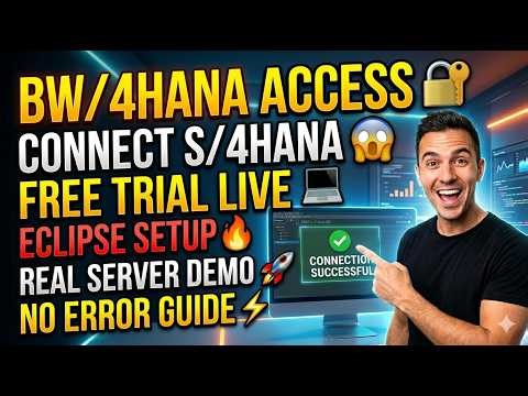 How to Get BW/4HANA Access & Connect with S/4HANA |HANA Studio (Eclipse)Live |FREE Trial #sapserver