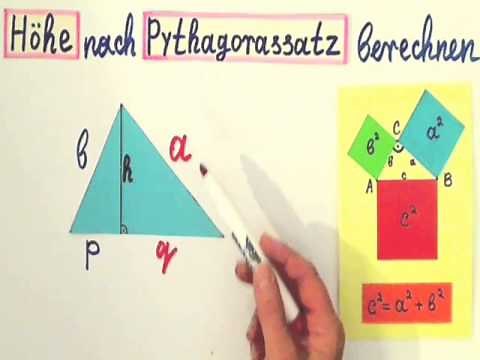 Im Dreieck die Höhe berechnen