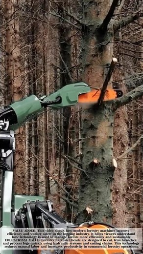 Forest Harvesting Machine Cuts Tree Branches in Seconds! #shorts