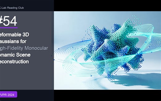 VPX 研讨会 54｜【CVPR 2024】Deformable 3D Gaussians 论文讲解！