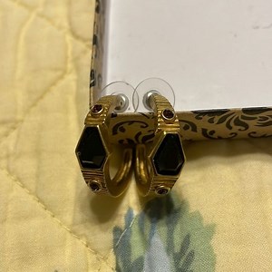 Gold color hoops with crystals