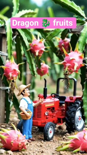 🐉 Dragon Fruit Harvesting Skills You Must See! 😍 #shorts #explore #shortsfeed #villagelife #farming