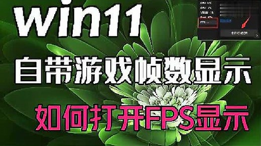 Win11自带游戏帧数显示如何打开fps显示