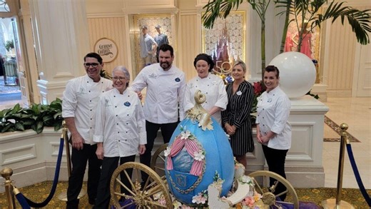 Cinderella 50th Anniversary Easter Egg display at Disney's Grand Floridian Resort | Chip and Company