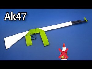Easy Origami gun Ak47 | How to make paper gun ak47 without glue | paper crafts