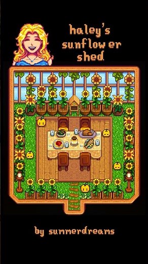 haley’s sunflower shed 🌻🌿🌼 #stardewvalley
