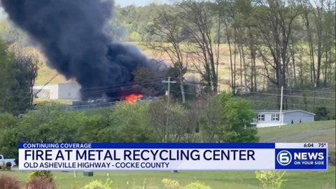 No injuries reported after scrapyard catches fire in Cocke County