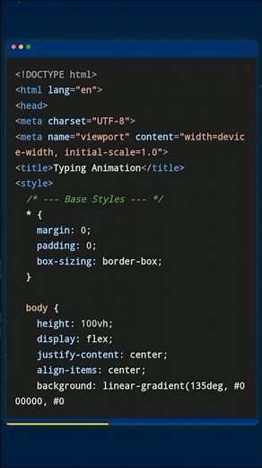 HTML & CSS Typing Animation TrickCool Text Effects with CSS Keyframes