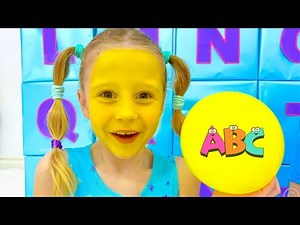 Nastya Learns English Alphabet with dad