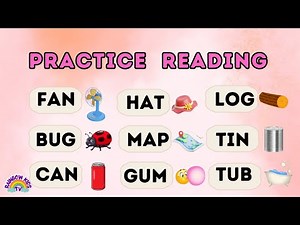 Three Letter Words For Kids | Reading Words Lesson | Phonics Lesson - with examples | Preschoolers