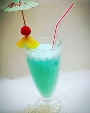 Virgin Blue Hawaiian / Blue Curacao syrup recipe / Blue Hawaiian cocktail /summer drink / cocktail