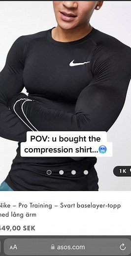 Nike Compression Shirt - Gym Essential for Fitness Enthusiasts
