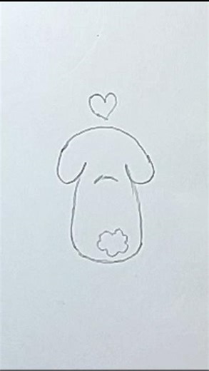 Easy puppy drawing 🐕 #drawing #shortsviral #art #cute #simple #things #puppy #tutorial