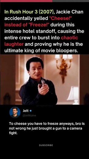 Jackie Chan’s FUNNIEST movie MISTAKE ever ! #Rushhour #jackiechan #shorts