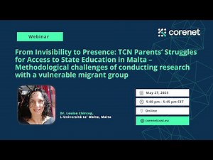 COREnet Webinar: Methodological Challenges of Conducting Research with a Vulnerable Migrant Group