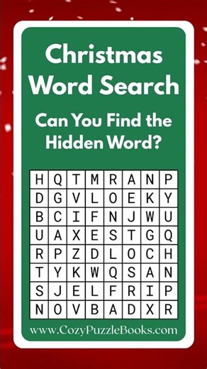 Christmas Word Search 🎄 Find the Hidden Word (It’s Diagonal!)