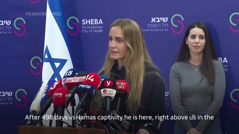 Wife and father of newly released Israeli-American hostage speak as loved ones recovers in hospital