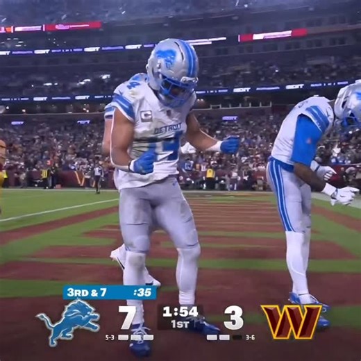 Sports Videos on Instagram: "Amon-Ra St. Brown scored a touchdown, points at Trump’s suite and did his dance 😂 (via @detroitlionsnfl)"