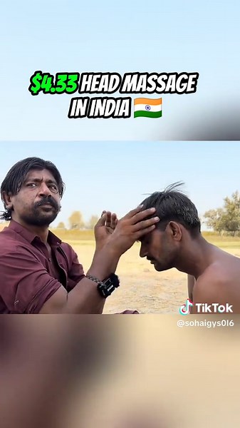 $4.33 HEAD MASSAGE IN INDIA 🇮🇳 #headmassage #asmr #massage #barber #usa