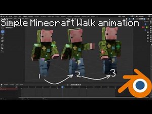 How to animate a simple Minecraft walk animation (Easy-tutorial for Beginners)