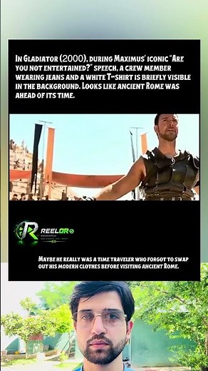 IN GLADIATOR (2000), DURING MAXIMUS' ICONIC "AREYOU NOT ENTERTAINED?"