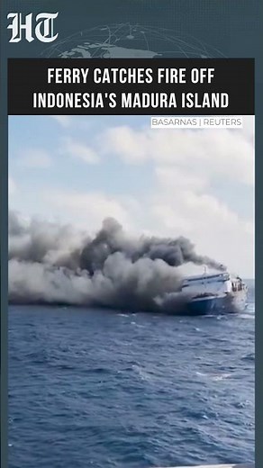 At Least 5 Dead, 41 Missing After Ferry Catches Fire Off Indonesia | #shorts