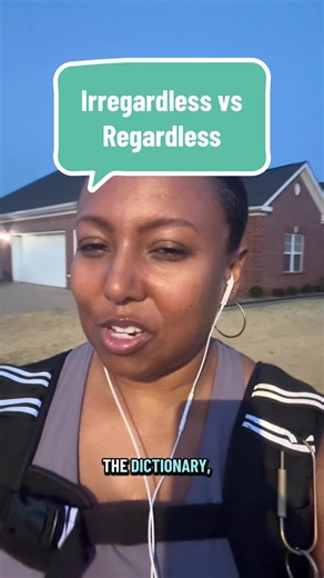 I think people created “irregardless” because it may remind us of “irrespective”, which sounds fancy and is, in fact, a standard word. 🤷🏽‍♀️ #englishlesson #writingtips #grammarlesson