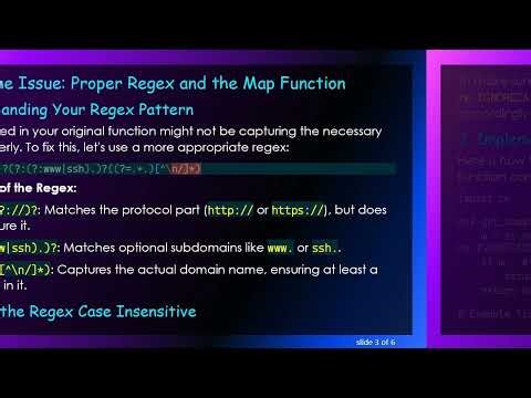 Extracting Domain Names from URLs Using the map Function and Regex in Python